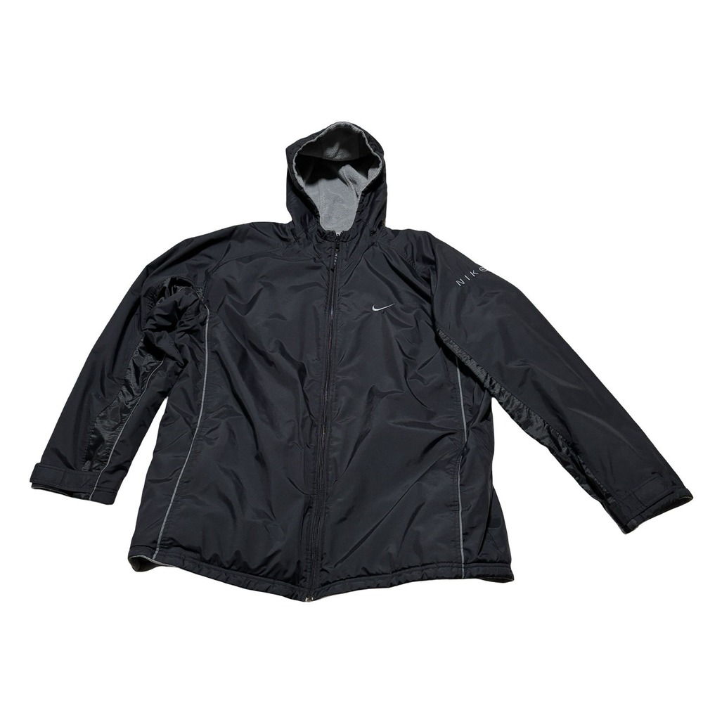 Vintage Y2K Nike Men's Reversible Zip Up Jacket Parka Big Swoosh Size XL 28x33